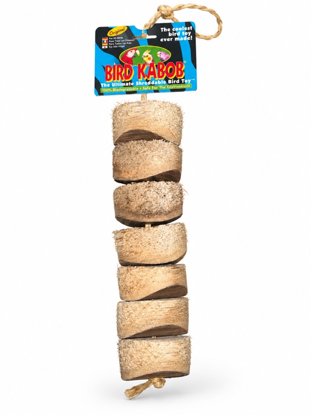 Original Bird Kabob Natural Yucca Parrot Shredding Chew Toy New With Tag